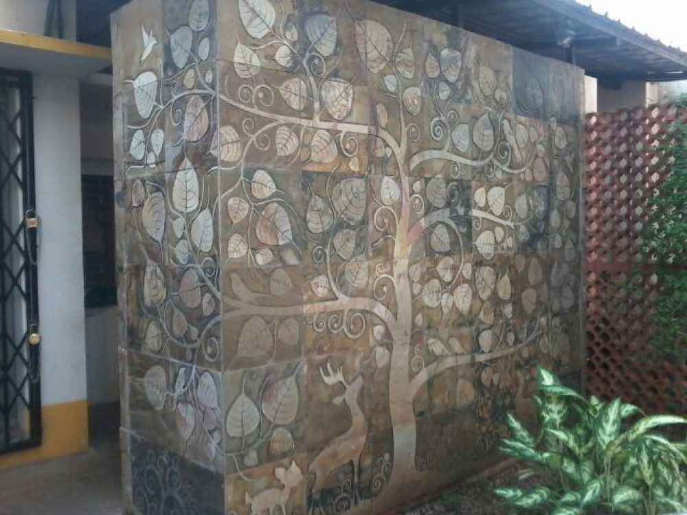 Peepal tree slatestone mural