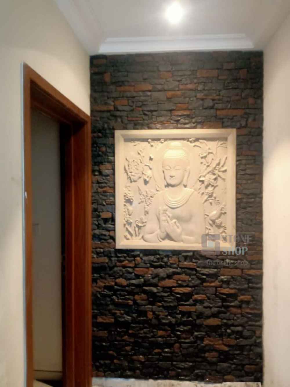 Buddha with flowers and trees 24 x 24