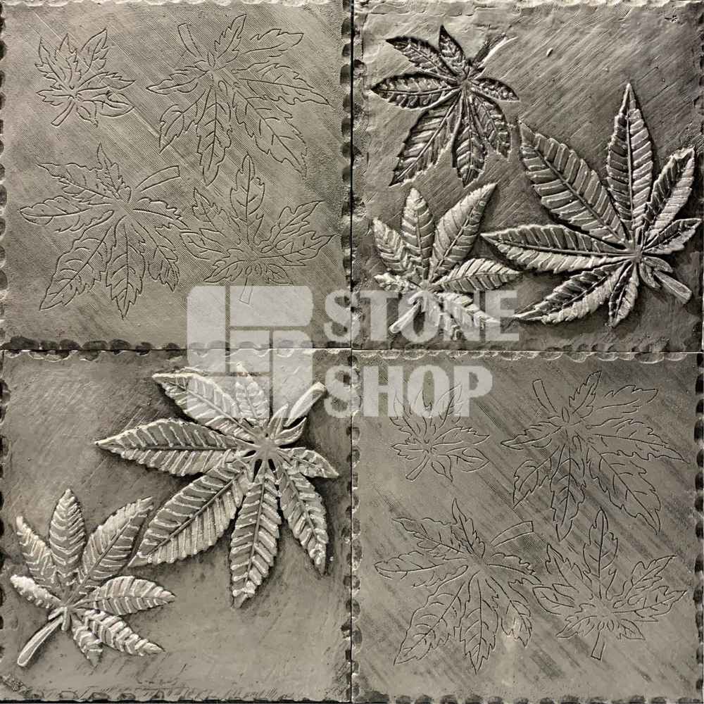 Decorative Resin Tile Silver Flower