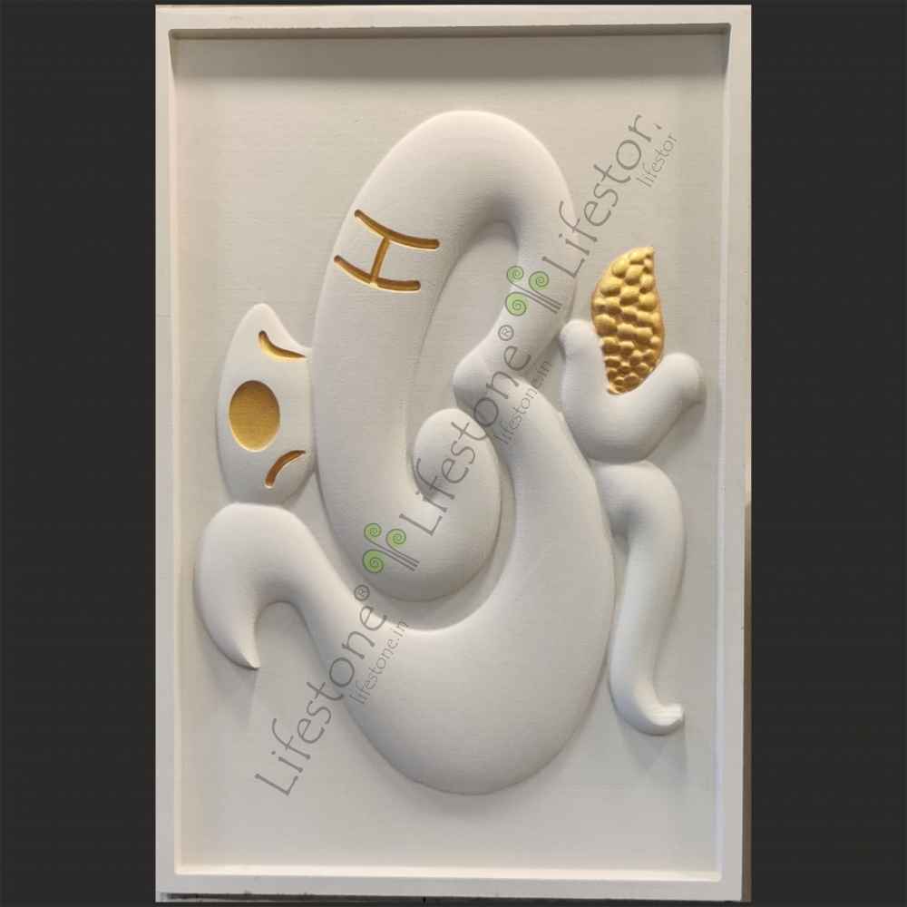 3d Om Ganesha pooja room 900 x 600 mm