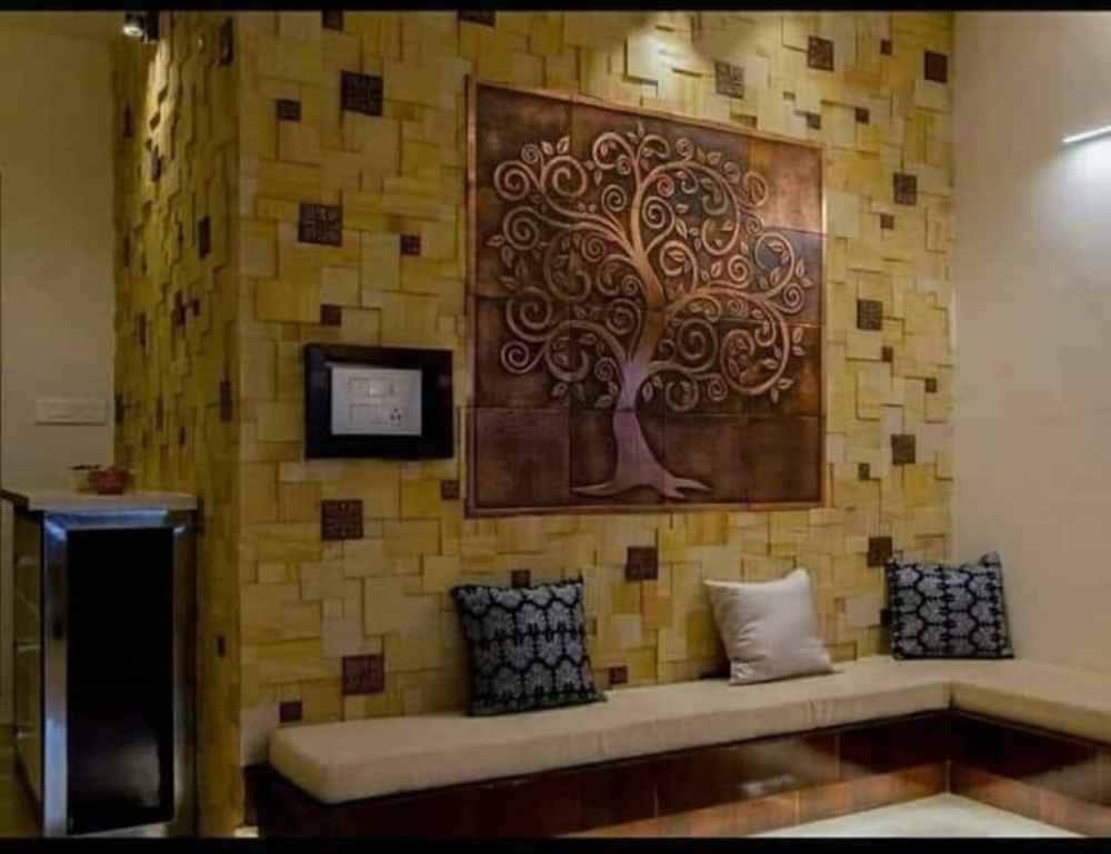 Copper metal Tree Mural 4 ft x 4 ft