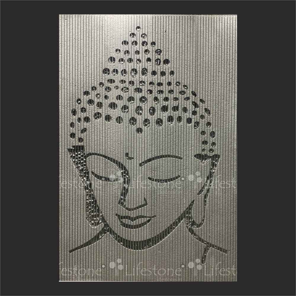 Buddha stone Mural chisel Buddha 4 ft x 6 ft