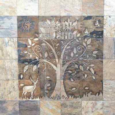 Slatestone Mural Tree of life 4 x 4 ft