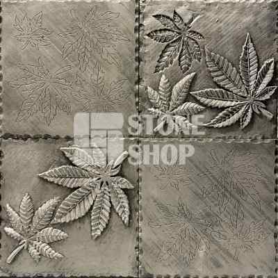 Decorative Resin Tile Silver Flower
