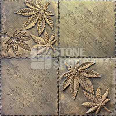 Decorative Resin Tile Gold Flower