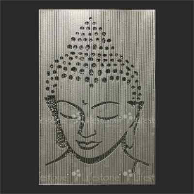 Buddha stone Mural chisel Buddha 4 ft x 6 ft